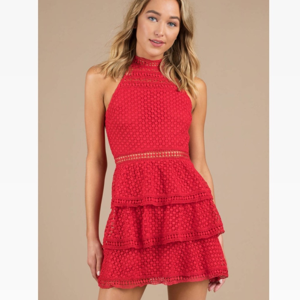 High Neck Skater Dress